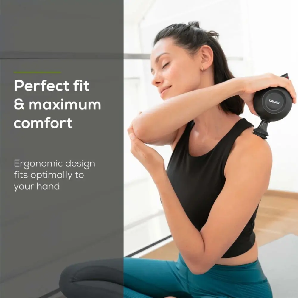 Масажор, Beurer MG 101 SensorBoost, Integrated pressure sensor, Ergonomically shaped, 5 massage attachments, 5 intensity levels, Lithium-ion battery, black - image 6