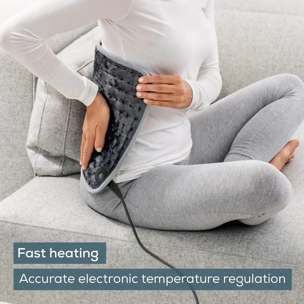 Термоподложка, Beurer HK SE Cosy and soft heat pad; 3 temperature settings, automatic switch off after 90 min; washable on 30°; Gray - image 3