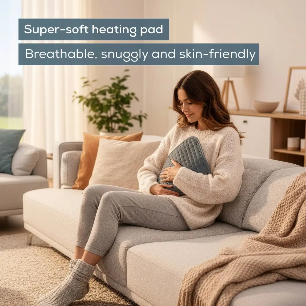 Термоподложка, Beurer HK SE Cosy and soft heat pad; 3 temperature settings, automatic switch off after 90 min; washable on 30°; Gray - image 5