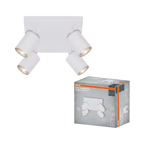 LED ΦΩΤΙΣΤΙΚΟ SPOT ELEMENTAL WHITE 4XGU10 PLATE WHITE LEDVANCE - 1
