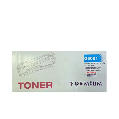 CARTUȘ UNIVERSAL PENTRU HP Color LaserJet 1600/2600/2605/CM1015/CM1017/CANON LBP 5000/5100 - Cyan - Q6001A - PN HT-Q6001C - NEOMAX - 1