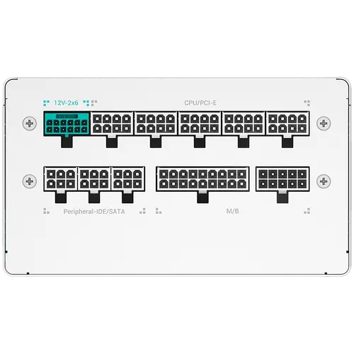 DeepCool Gamer Storm, PQ850-G WH, 850W, 80 Plus GOLD, ATX12V V3.1, Japanese Capacitors, Fully Modular, White Sleeved Cables, Hydro Bearing 120mm Fan, OPP/OVP/SCP/OTP/OCP/UVP/SIP/NLO, R-PQ850G-FD1W-JGEU-V1, 10Y - image 2