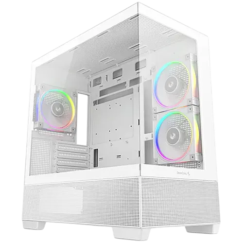 DeepCool CG380-3F WH, Mid Tower, Mini-ITX/Micro-ATX (πίσω σύνδεση), 2xUSB3.0, 1xUSB Type-C, 1xAudio, 3x120mm προεγκατεστημένοι ανεμιστήρες ARGB - 1