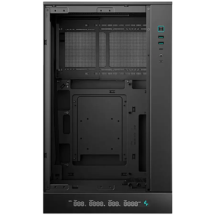 DeepCool CH270 DIGITAL, Mini Tower, Mini-ITX/Micro-ATX, 2xUSB3.0, 1xType-C Gen 2, 1xAudio/Mic, Mesh Panel, Black, R-CH270-BKNDM0-G-1, 2Y - image 2