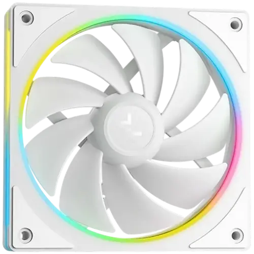 DeepCool LM240 WH, 240mm CPU Liquid Cooler, 2.4" LCD screen, 2x120mm FL12 SE ARGB PWM Fans, Fluid Dynamic Bearing, White, Intel LGA1851/1700/1200/1151/1150/1155, AMD AM5/AM4, R-LM240-WHDMMC-1, 3Y - image 1