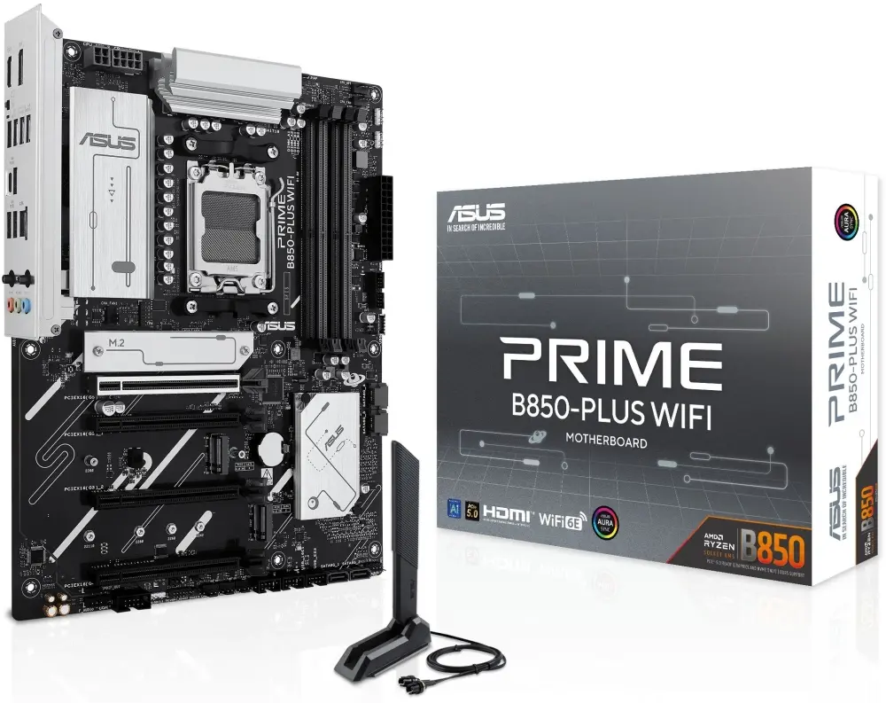 Дънна платка, Asus Prime B850 Plus Wi-Fi + Asus Prime RX 9070XT 16GB GDDR6 OC
