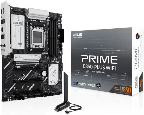 Дънна платка, Asus Prime B850 Plus Wi-Fi + Asus Prime RX 9070XT 16GB GDDR6 OC Дънна платка, Asus Prime B850 Plus Wi-Fi + Asus Prime RX 9070XT 16GB GDDR6 OC
