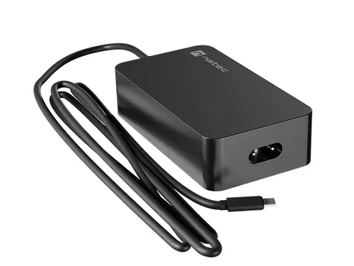Адаптер, Natec Natec Laptop Charger Grayling GAN USB-C 65W for laptops, tablets, phones - image 3