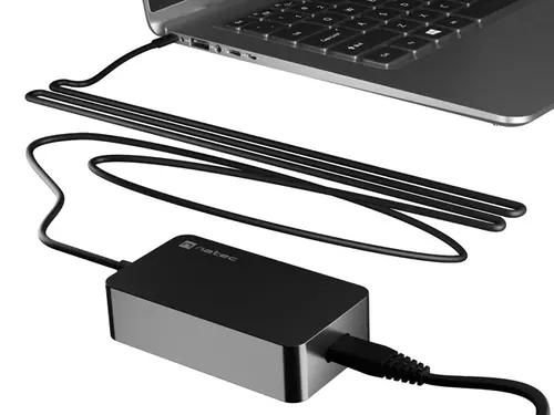 Адаптер, Natec Natec Laptop Charger Grayling GAN USB-C 65W for laptops, tablets, phones - image 4