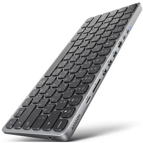 HMC-KB-CRL USB-C 5Gbps KEYBOARD 9in1 hub - RUS. HDMI, PD and 3 USB-A ports. USB-C cable 60 cm.