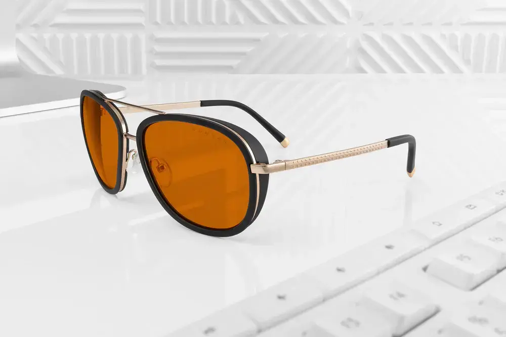 Компютърни очила GUNNAR Dume - Gold - Amber Max - image 5