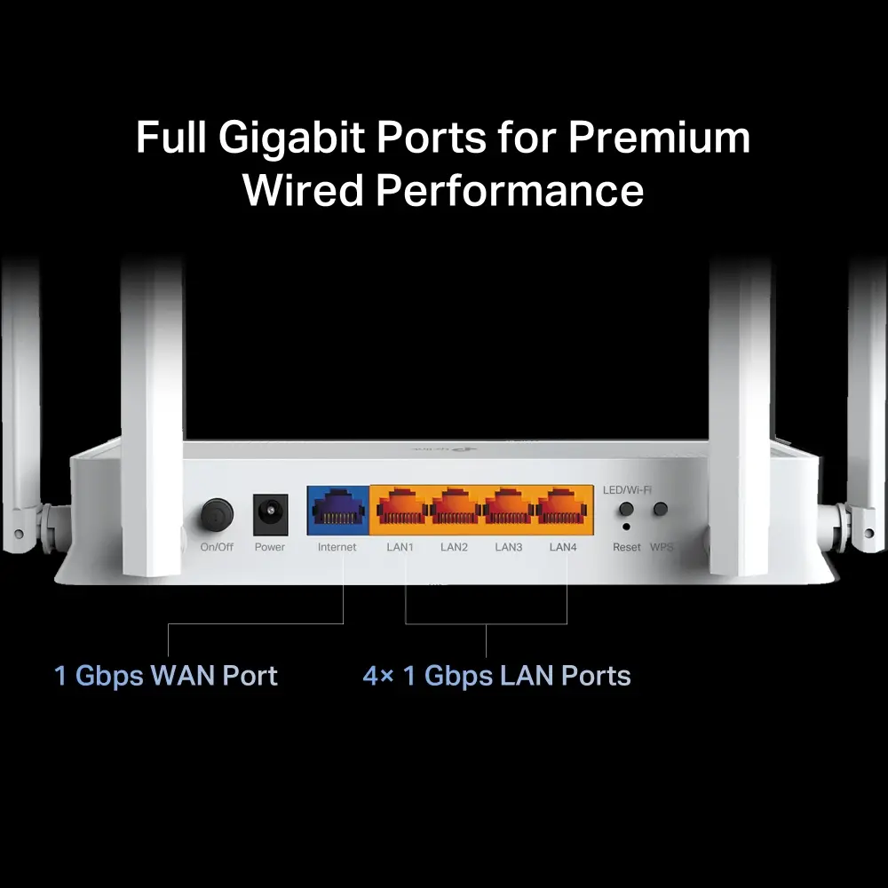 Безжичен рутер TP-Link Archer BE220W,BE3600,WiFi7,1x1 Gb.WAN port,4x1 Gb.LAN,бял - image 5