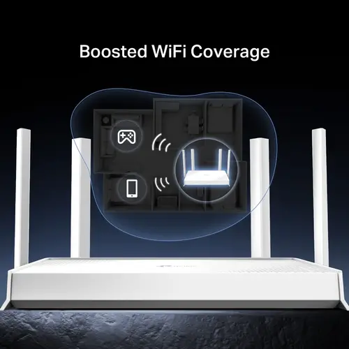 Router wireless TP-Link Archer BE220W, BE3600, WiFi7, 1x port WAN 1 Gb, 4x LAN 1 Gb, alb - 7