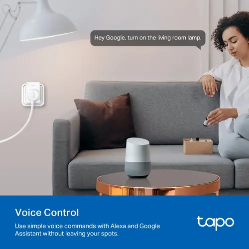 Priză inteligentă TP-LINK Tapo P110 (2-pack), Wi-Fi, 3680W, Energy Monitoring - 6