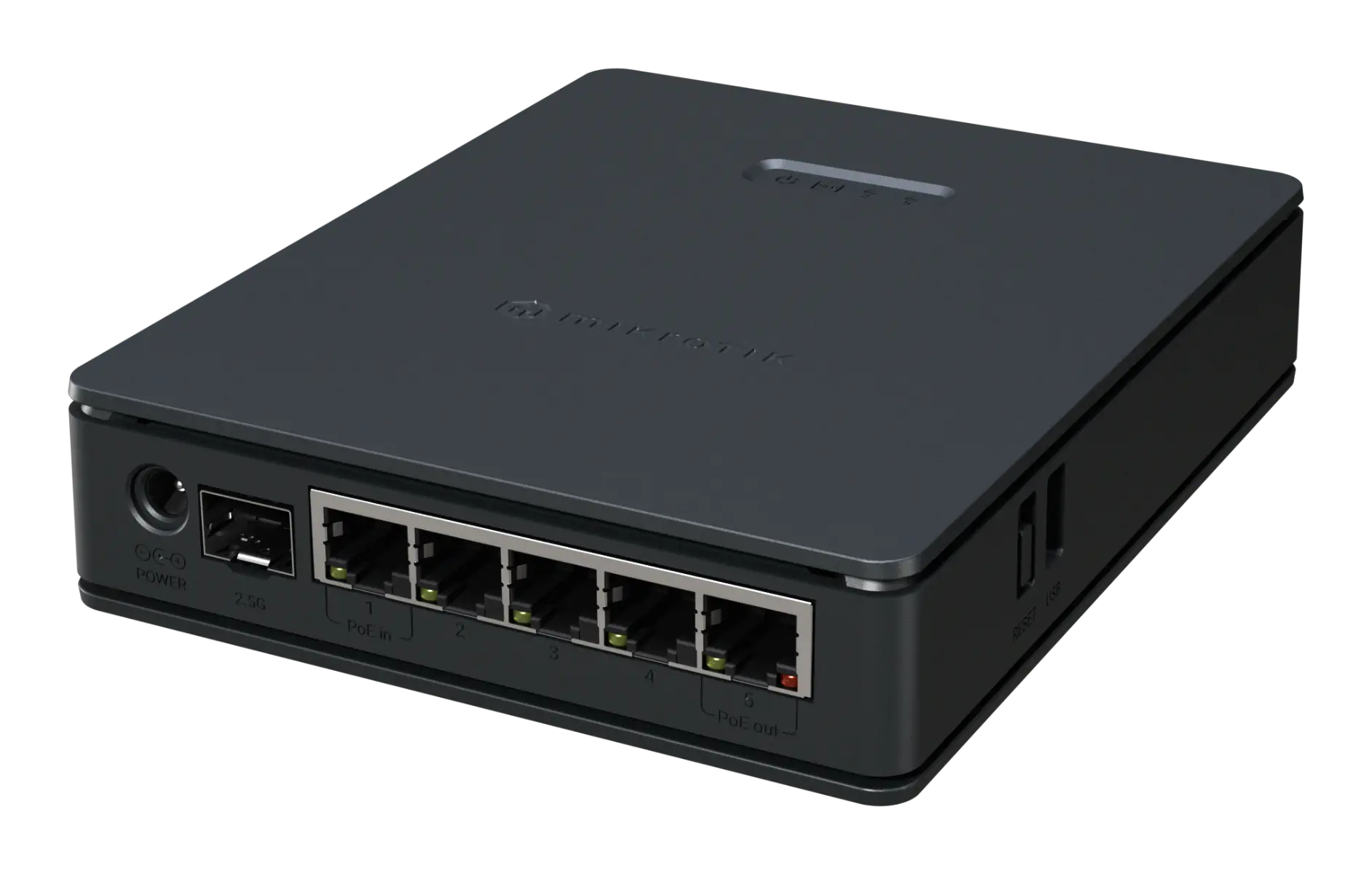 Безжичен рутер MikroTik E62iUGS-2axD5axT, hAP ax S, 5xGbE, 1x 2.5G SFP - image 1