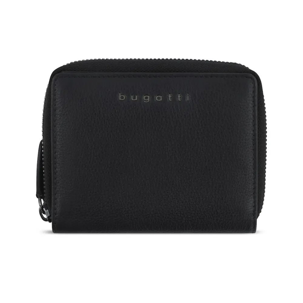 Дамски кожен портфейл Bugatti Mira Ladies Zip Wallet, черен