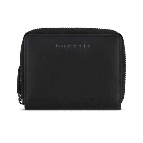 Дамски кожен портфейл Bugatti Mira Ladies Zip Wallet, черен Дамски кожен портфейл Bugatti Mira Ladies Zip Wallet, черен