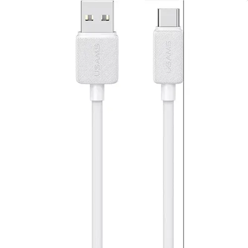 Кабел за бързо зареждане и данни USAMS US-SJ688 Type-C 3A, 1 метър, бял Кабел за бързо зареждане и данни USAMS US-SJ688 Type-C 3A, 1 метър, бял