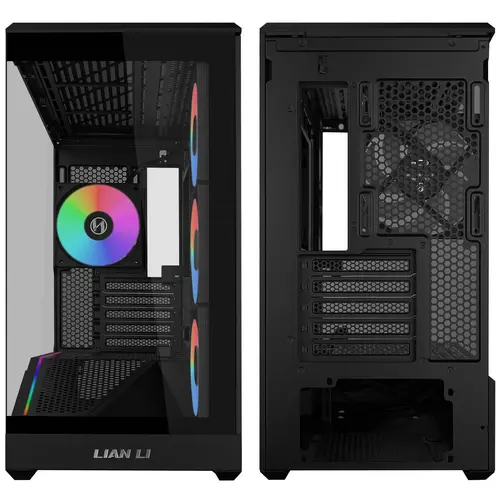 Кутия Lian Li Vector V100 MINI ARGB Mid-Tower, Tempered Glass - Black - image 4