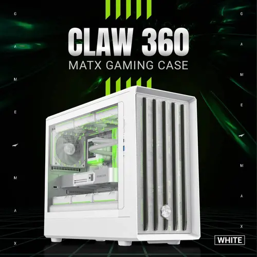 Gamemax кутия Case mATX - CLAW 360 WH - image 7