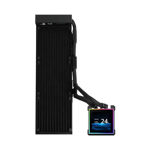 Охладител за процесор Lian Li HydroShift II LCD-S 360N Fanless ARGB - Черен - image 2