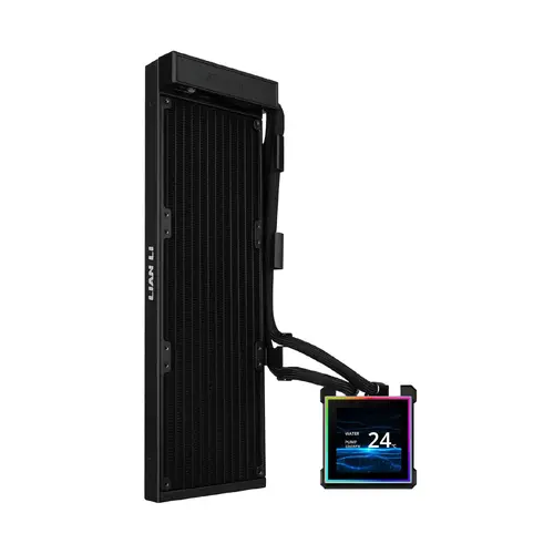 Охладител за процесор Lian Li HydroShift II LCD-S 360N Fanless ARGB - Черен