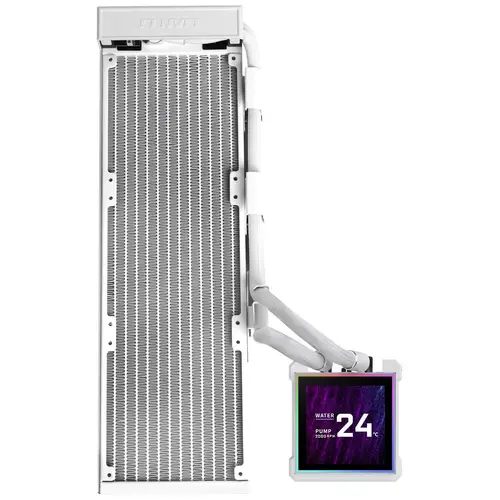 Охладител за процесор Lian Li HydroShift II LCD-S 360N Fanless ARGB - Бял - image 1