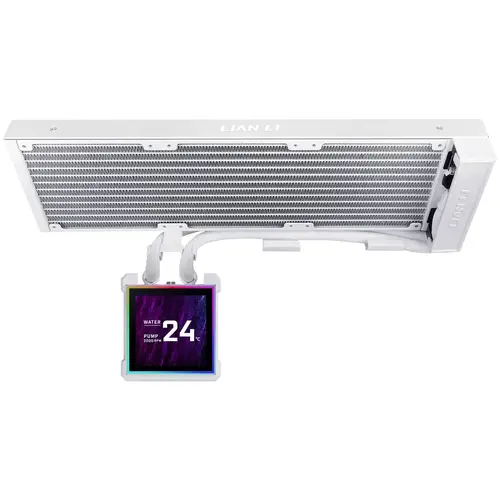 Охладител за процесор Lian Li HydroShift II LCD-S 360N Fanless ARGB - Бял - image 2