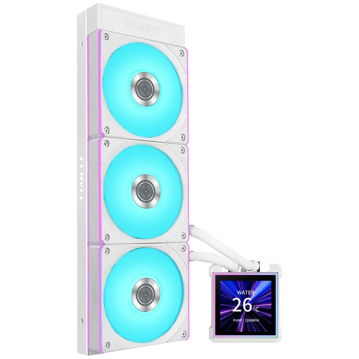 Охладител за процесор Lian Li HydroShift II LCD-S 360CL RGB - Бял - image 3