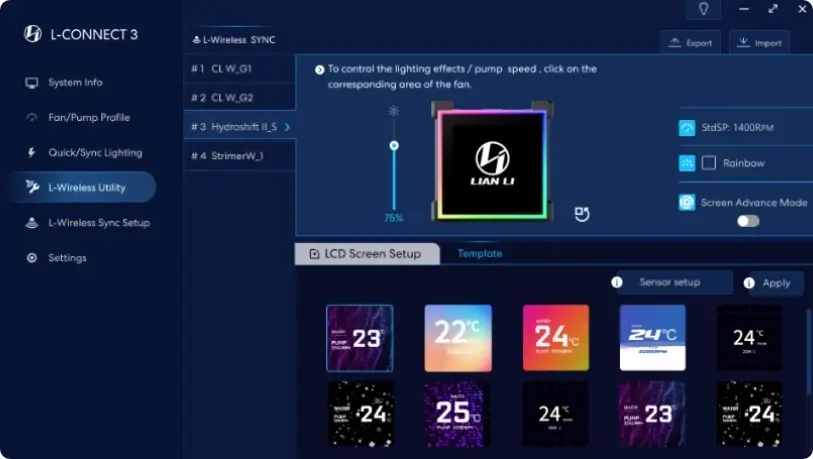 Охладител за процесор Lian Li HydroShift II LCD-S 360TL RGB - Черен - image 12