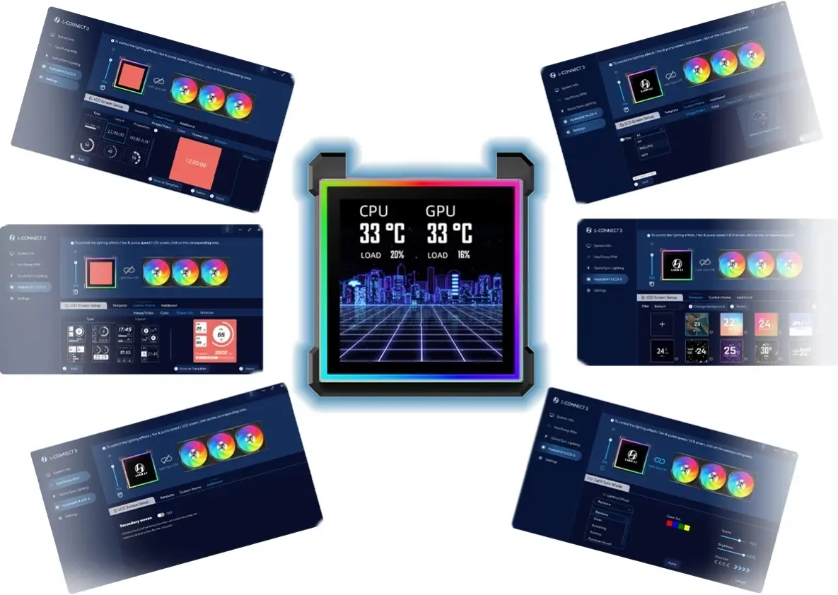 Охладител за процесор Lian Li HydroShift II LCD-S 360TL RGB - Черен - image 13