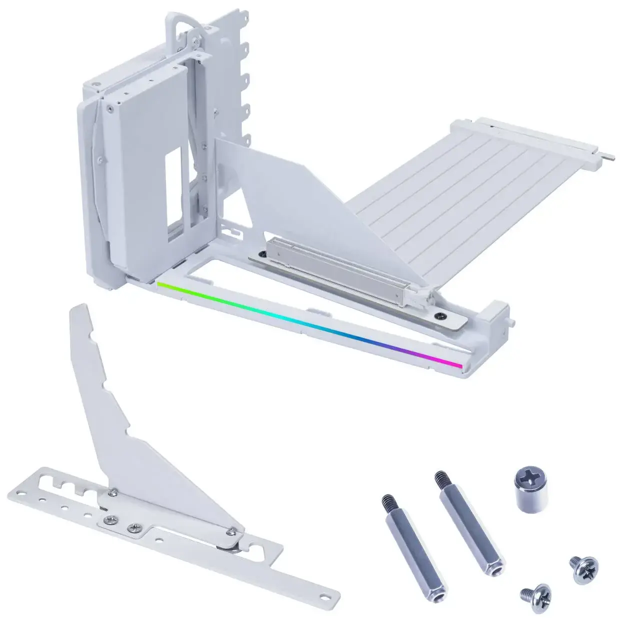 Брекет за вертикален монтаж на GPU Lian Li VG4-5-V4 Riser cable PCIe 5.0 - White - image 4