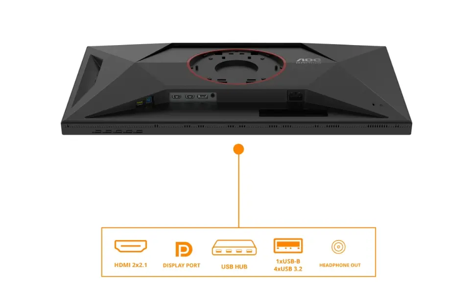 Монитор, AOC U27G4XM, 27" Fast IPS MiniLED, 3840x2160@160Hz, 1ms GtG, 1200cd/m2, 1000:1, 80M:1 DCR, Adaptive Sync, FlickerFree, Low Blue Mode, Tilt, Height Adjust, Pivot, Swivel, HDMI, DP, USB hub - image 3