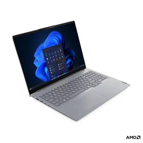 Лаптоп, Lenovo ThinkBook 16 G9 AMD Ryzen 7 250 (up to 5.1GHz, 16MB), 32GB (16+16) SODIMM DDR5-5600, 512GB SSD, 16" WUXGA (1920x1200) IPS AG, AMD Radeon 780M Graphics, FHD&IR Cam, Backlit KB, WLAN, BT, 3 cell, DOS, 3Y CCI - image 1