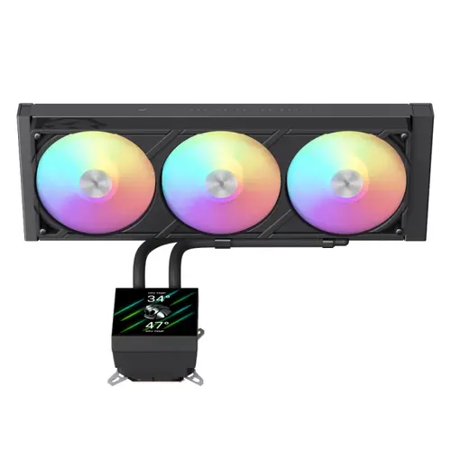 Gamemax водно охлаждане Water Cooling GLACIER 360 LCD BK - Addressable RGB - image 2