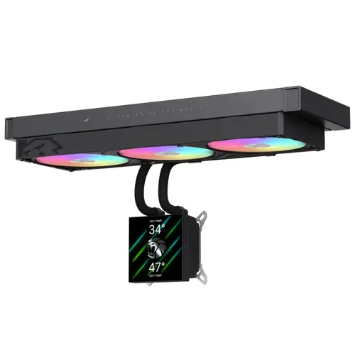 Gamemax водно охлаждане Water Cooling GLACIER 360 LCD BK - Addressable RGB - image 3