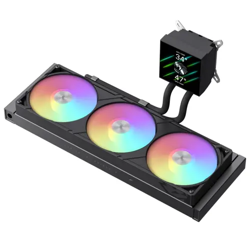 Gamemax водно охлаждане Water Cooling GLACIER 360 LCD BK - Addressable RGB - image 5