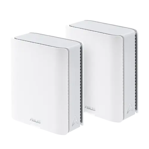 Меш система, Asus Mesh WiFi system, ZenWiFi BT8 2PK, BE14000, Tri-Band, up to 540m2, Tri-Core 1.8GHz CPU, 128MB/1GB Flash/RAM, 2.5G dual-port, Smart Home Master SSIDs, AiProtection Pro, Adaptive QoS, VPN server/client, IPTV, OFDMA, AiMesh,White