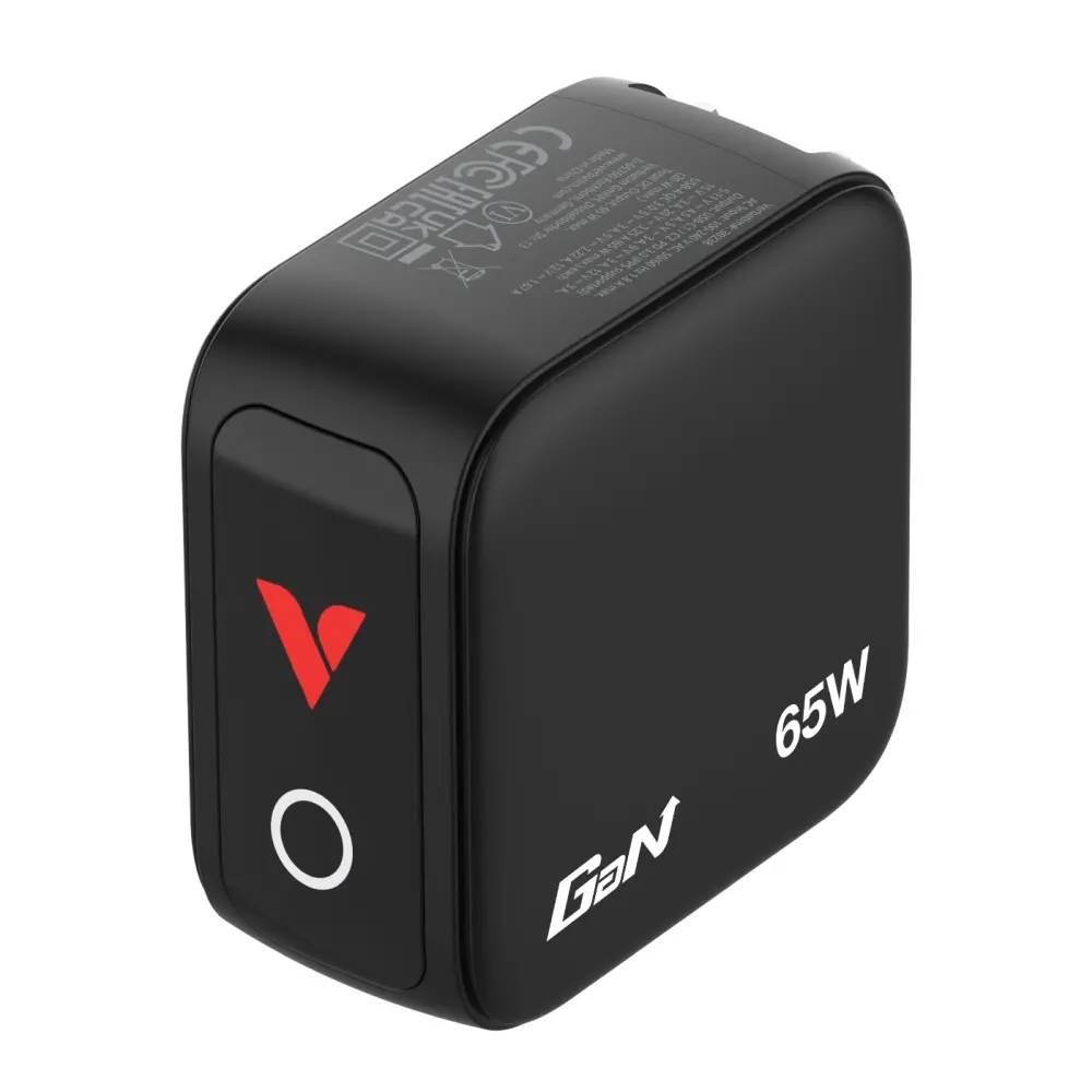 Зарядно устройство, Verbatim Mini GaN Charger 65W with Display + 60W USB-C to USB-C Cable (Charger and Data transfer) Grey - image 6