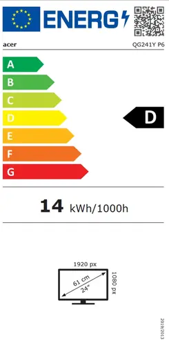 Монитор, Acer Nitro QG241YP6bmipx, 60cm 23.8'' FHD (1920x1080) IPS, ZeroFrame, 144Hz, 1ms(VRB), 250nits, 100M:1, HDMI, DP, Audio out, Speakers, FreeSync,Tilt, BluelightShield, Vesa, Black - image 6