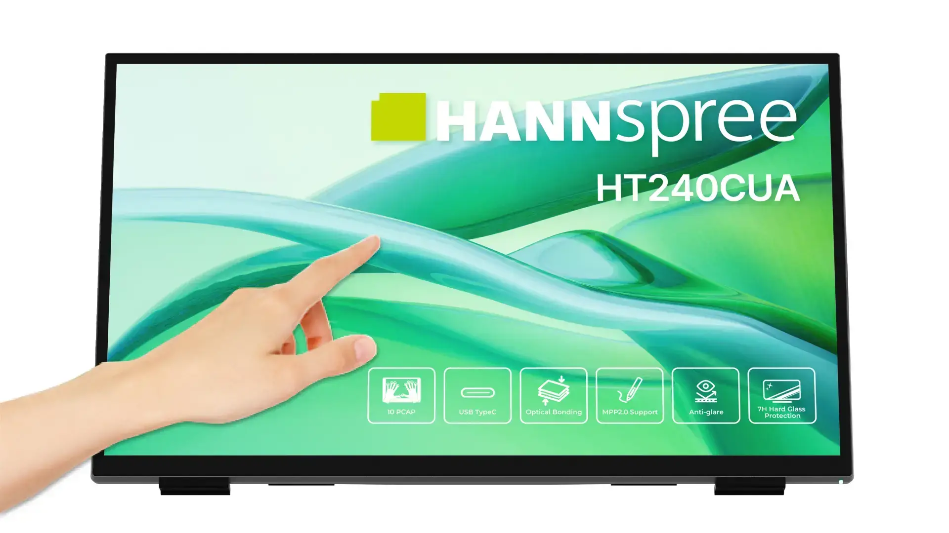 Monitor tactil portabil Hannspree HT240CUA - 23.8" VA FHD(1920x1080), HDMI, USB-C