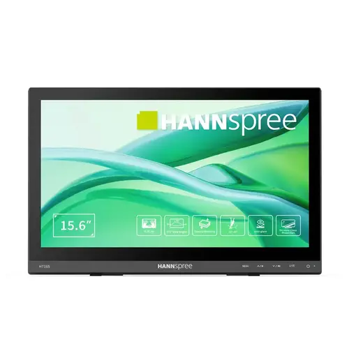 Портативен тъч Монитор Hannspree HT165HPB - 15.6" IPS FHD(1920x1080), HDMI, VGA - image 1