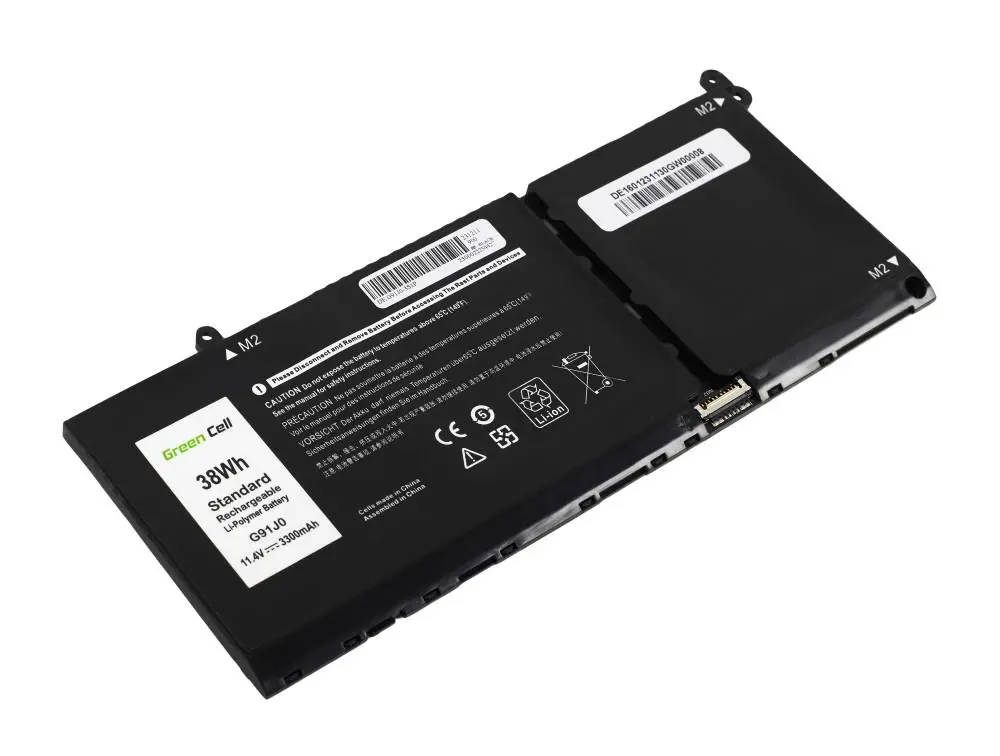 Батерия за лаптоп Dell Latitude 3320 3330 3520 Inspiron 15 3511 3525 5510 G91J0 11.4V 3300mAh LiPo GREEN CELL - image 1