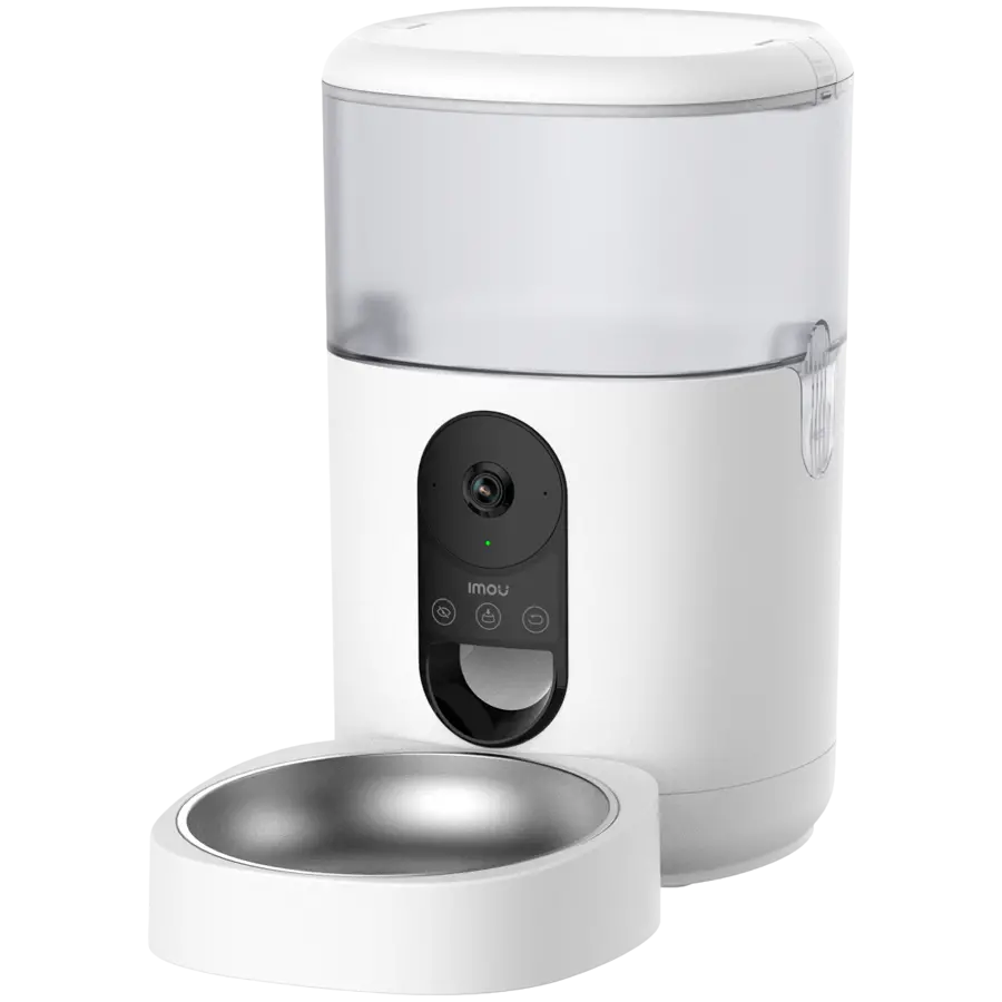Imou Smart Pet Feeder, 360 panoramic view, 2.5K HD image, smart dispensing, pet and eating detection, built-in mic and speaker, battery mode 3x 1.5V D-size