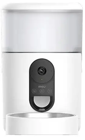 Imou Smart Pet Feeder, 360 panoramic view, 2.5K HD image, smart dispensing, pet and eating detection, built-in mic and speaker, battery mode 3x 1.5V D-size