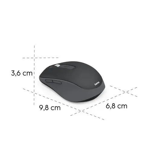 HAMA Ασύρματο ποντίκι «WM-450», 2.4 GHz / Bluetooth, 7 κουμπιά - 10