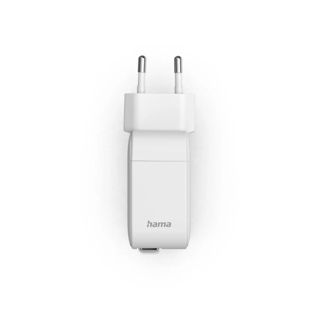 HAMA Бързо зарядно, 65 W, GaN, 2x USB-C, с разтегателен кабел 0.7м, бял - image 3