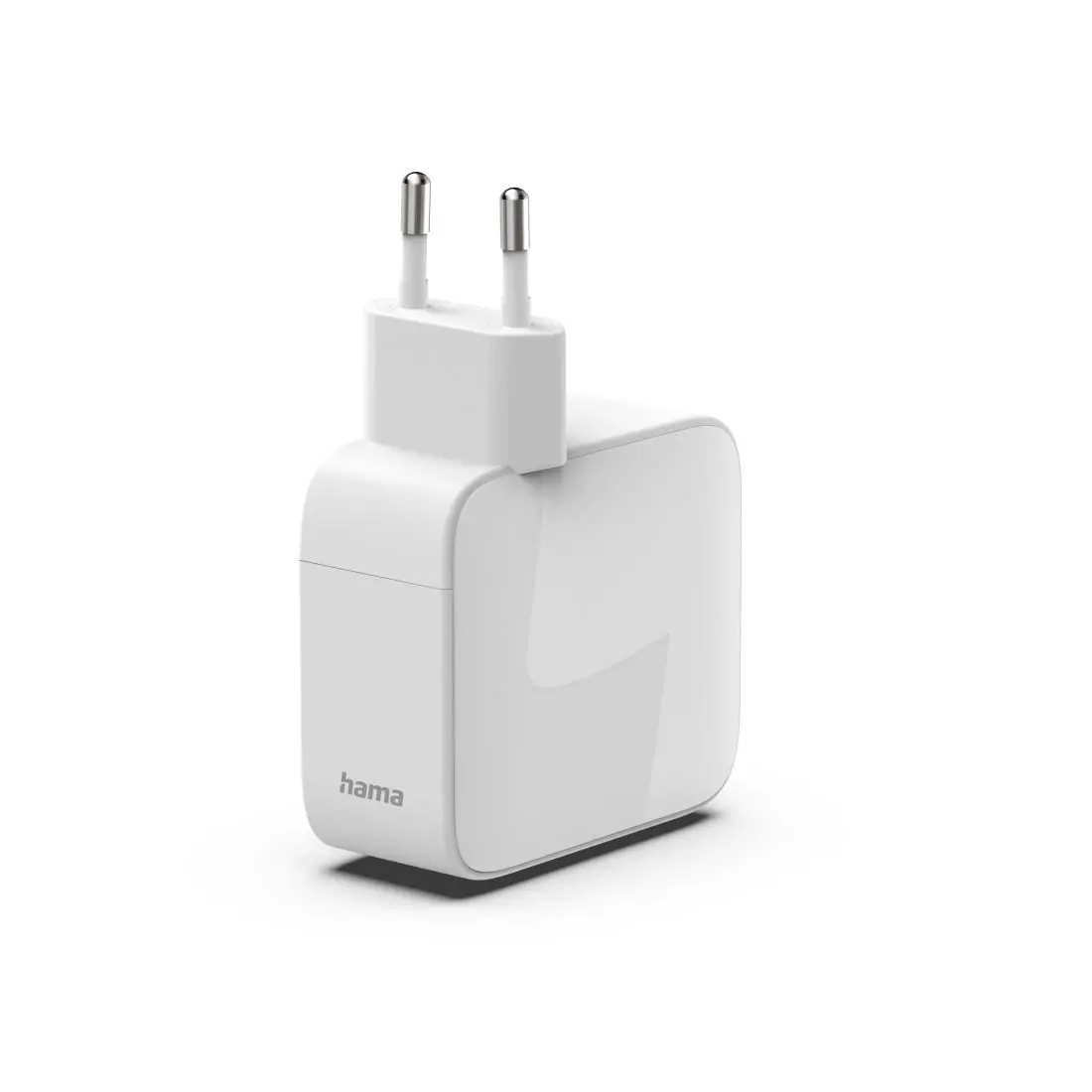 HAMA Γρήγορος φορτιστής, 65 W, GaN, 2x USB-C, με επεκτεινόμενο καλώδιο 0.7m, λευκό - image 4