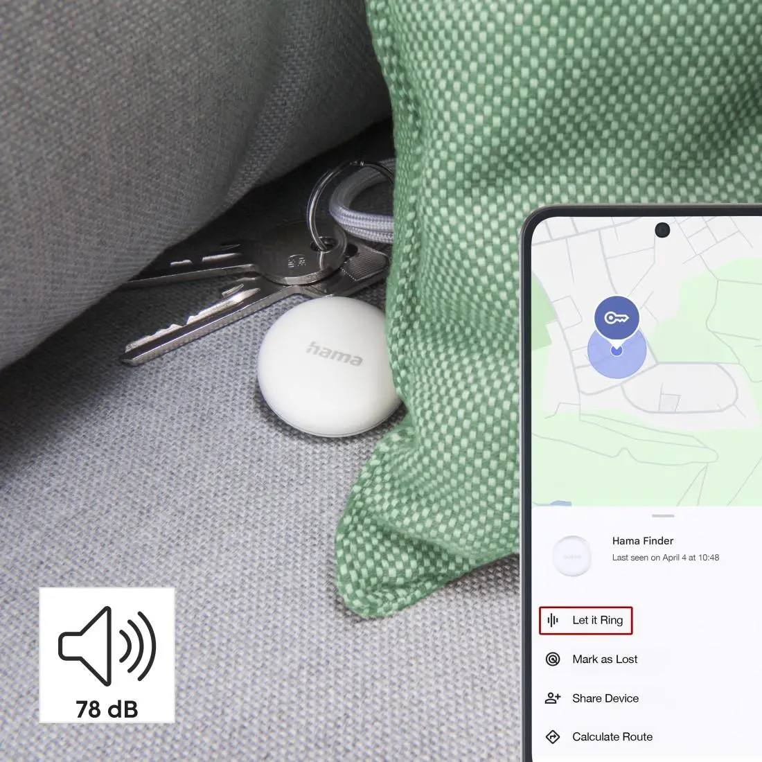 HAMA Тракер за Android „Find My Device“, с приложение, Bluetooth, бял - image 8