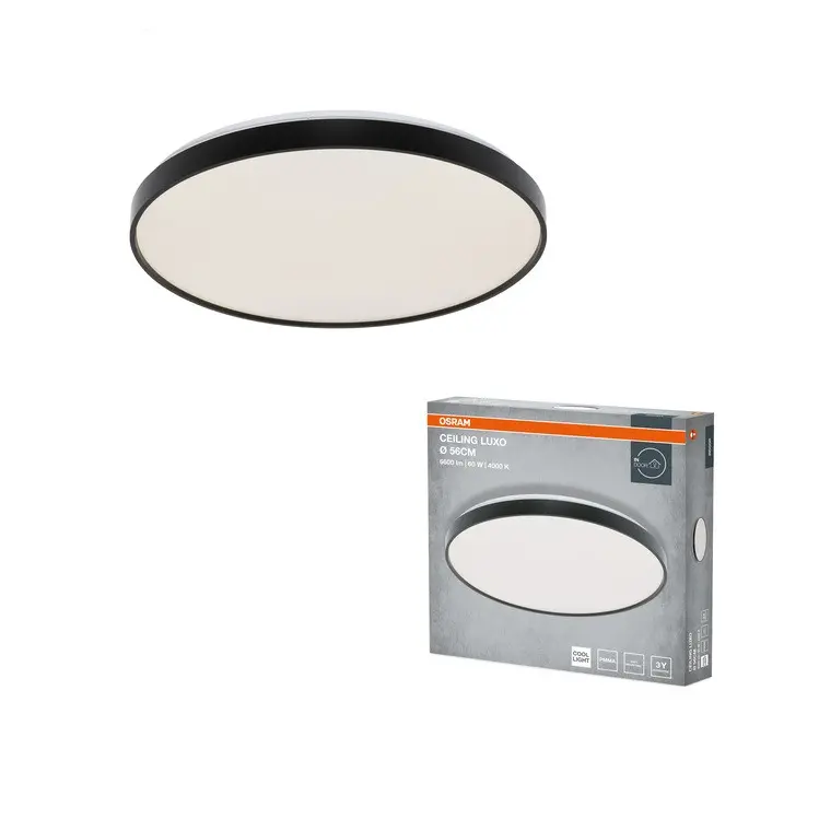 LED ΠΛΑΦΟΝΙΕΡΑ CEILING LUXO 60W 840 IP20 BK EUE LEDVANCE